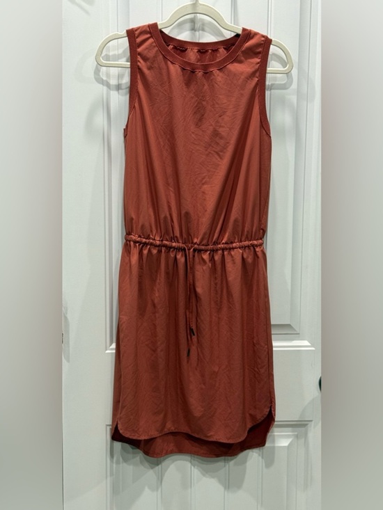 Athleta Dresses & Skirts - Athleta Women’s Size SM Orange Athletic Dress w/ Cinch Waist & Pockets EUC